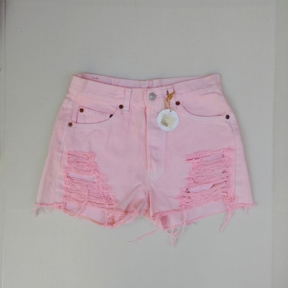 Vintage rare levis dyed Jean shorts pink